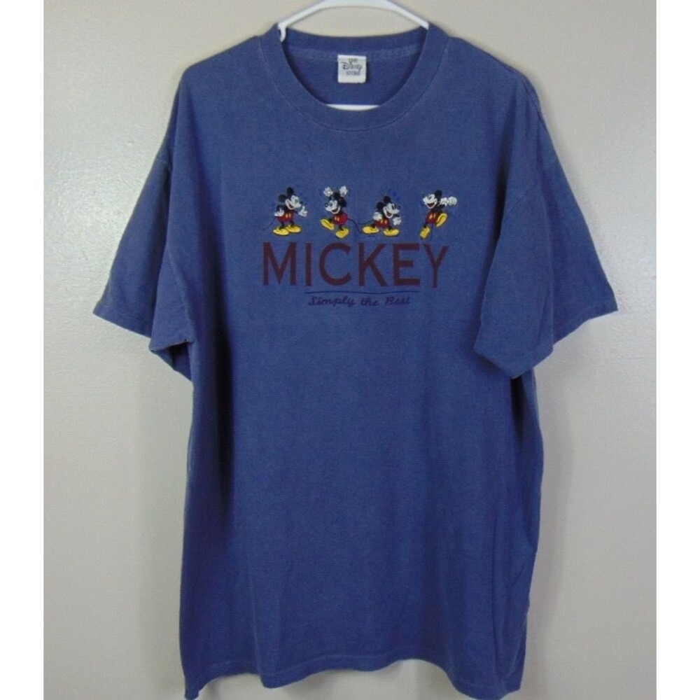 Vintage Disney Store T-Shirt Mens Size XL Single Stitch Mickey Mouse Embroidered